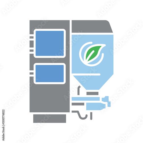 Pellet boilers color line icon.