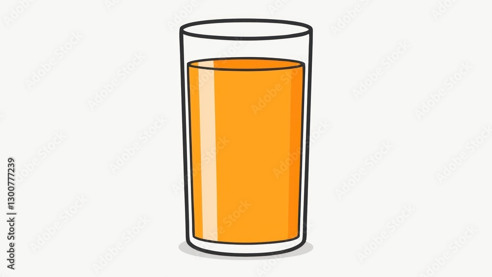 a refreshing glass of orange juice in a tall glass, ready to quench your thirst. This illustration highlights the vibrant color and fresh appeal of the beverage. a refreshing glass of orange juice in a tall glass, ready to quench your thirst. This illustration highlights the vibrant color and fresh appeal of the beverage.