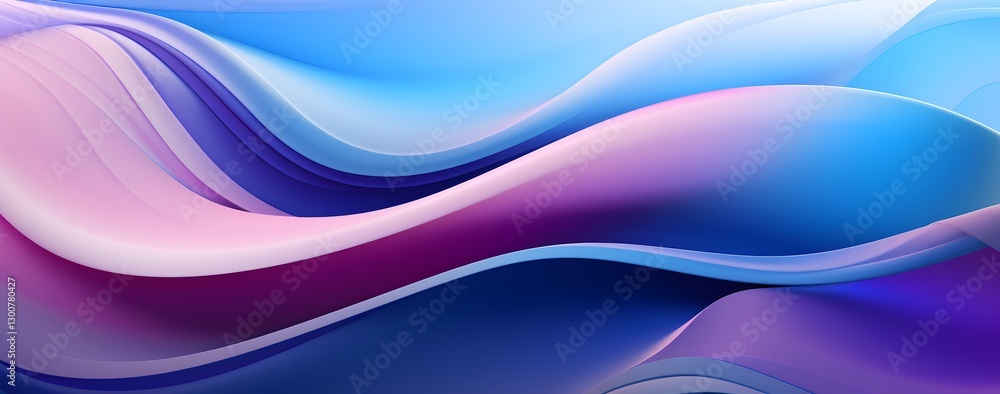 Obraz premium Bright blue and purple wave. Abstract background with blue and purple waves. stylized blue and purple background with wavy and curved lines