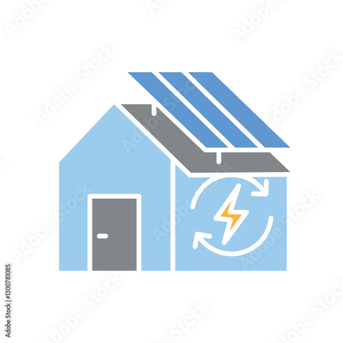 Energy efficiency flat icon.