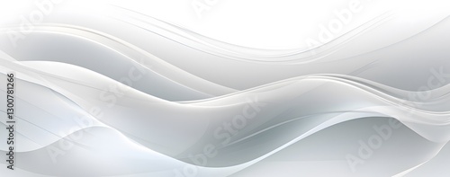 Abstract background with white waves. stylized white background with wavy and curved lines