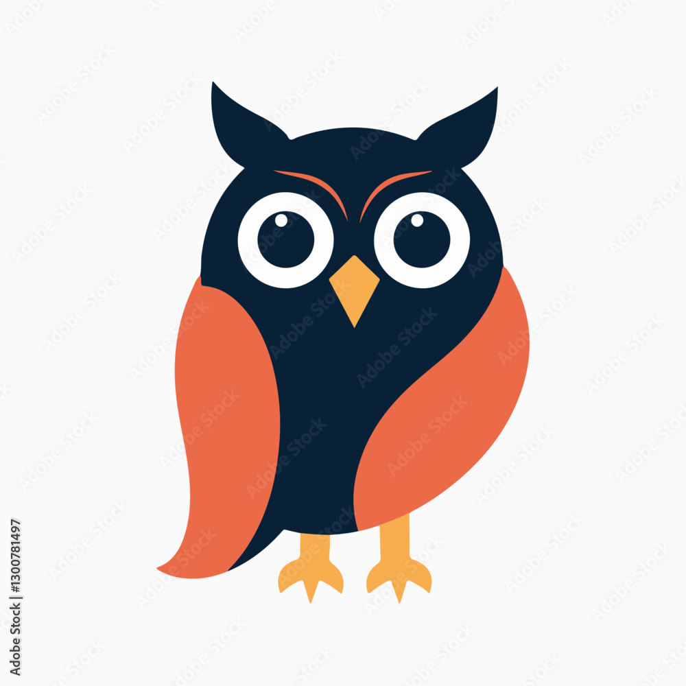 Naklejka premium Minimalist Owl 
