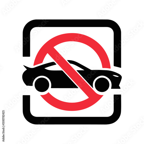 No car parking sign vector