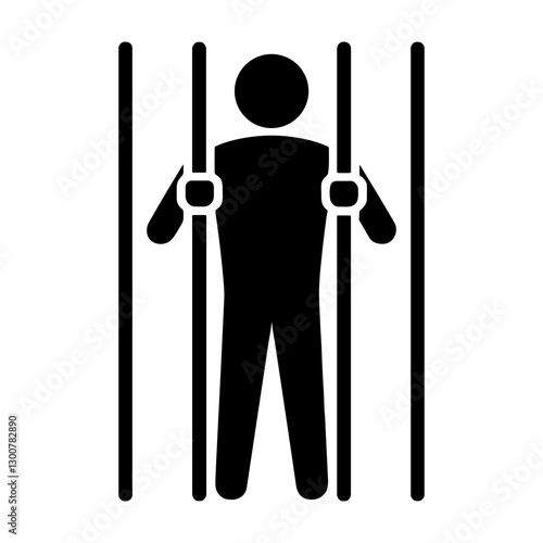 Prison bars icon vector 