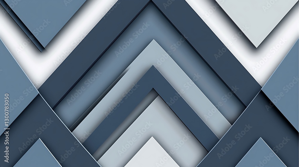 Fototapeta premium A professional abstract banner with clean, overlapping blue and gray triangles and subtle gradients