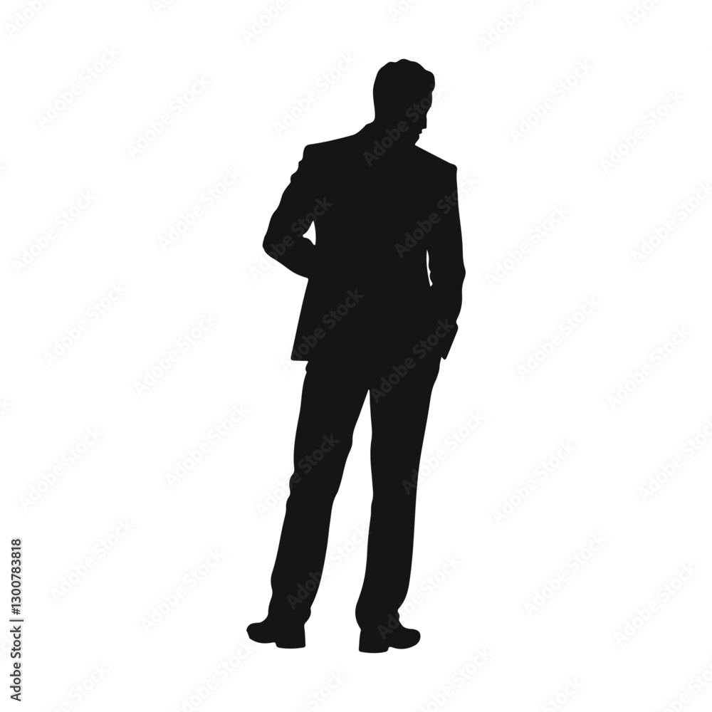 Silhouette of businessman 12457854