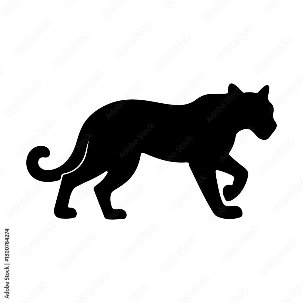 Silhouette of leopard Silhouette of leopard