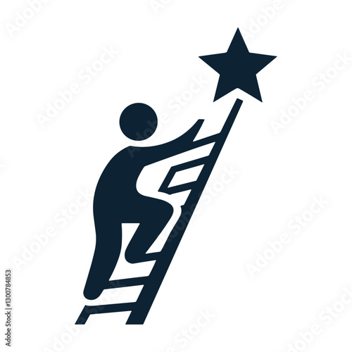 Stair growth icon vector