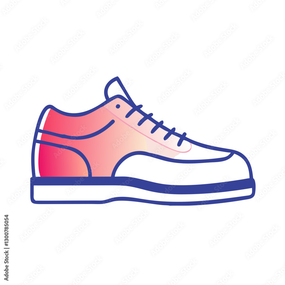 Stylish sneaker with modern flat design and vibrant colors Stylish sneaker with modern flat design and vibrant colors