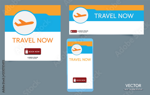 Travel Ad Template With Booking Button.