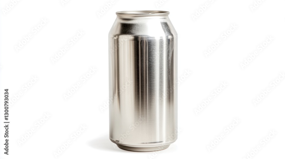 Empty Aluminum Beverage Can Isolated Empty Aluminum Beverage Can Isolated