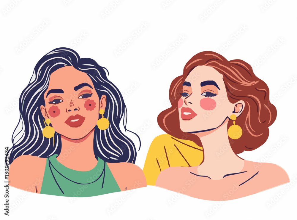 Promoting Inclusivity: Beauty Illustration with Diverse Models Promoting Inclusivity: Beauty Illustration with Diverse Models