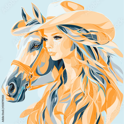 Cowgirl and hore