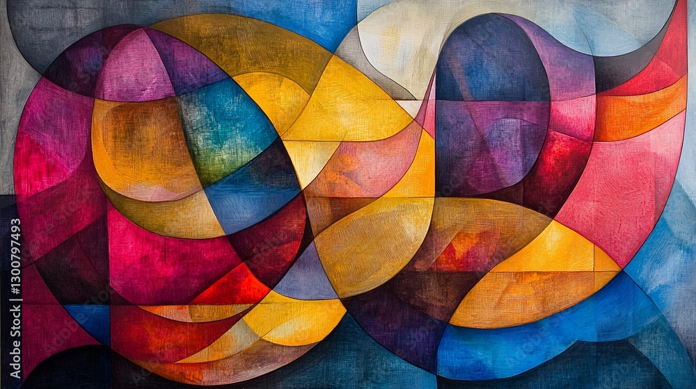 Fototapeta premium Abstract Watercolor Painting, Dynamic Flow