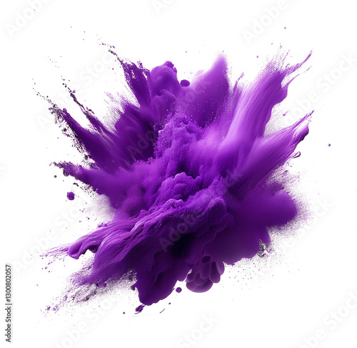 Kräftiger lila Farbsplash mit dynamischer Bewegung