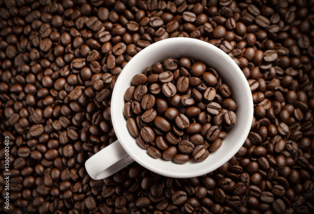 Right above is the coffee bean in the cup Right above is the coffee bean in the cup