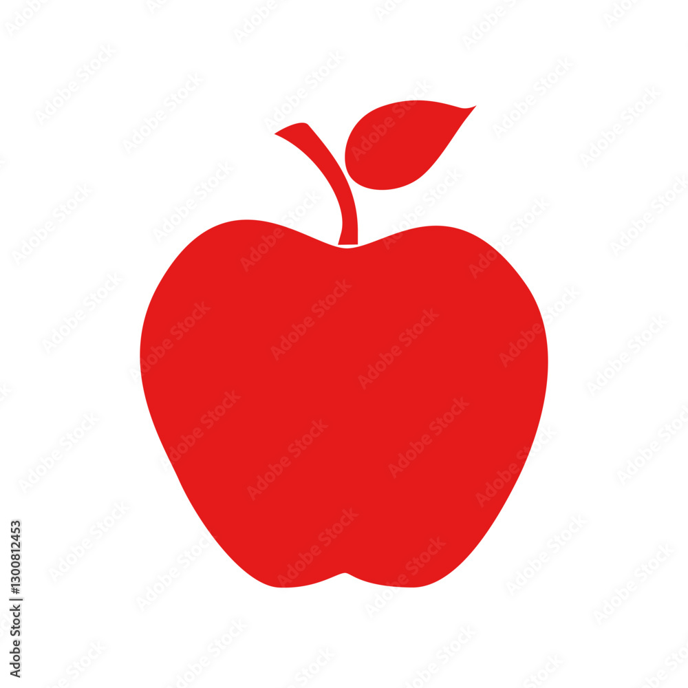 Obraz premium Red apple isolated on white background.