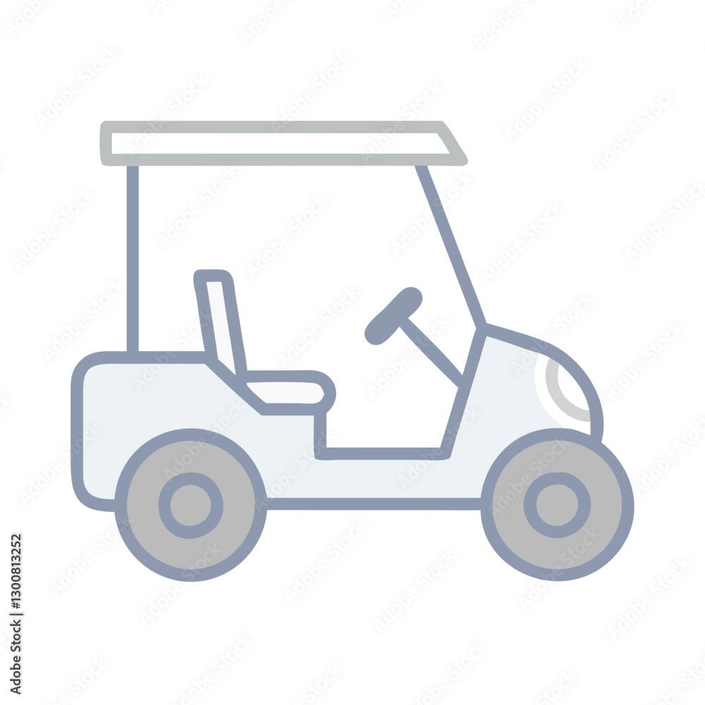 Golf cart illustration for leisure and transportation Golf cart illustration for leisure and transportation