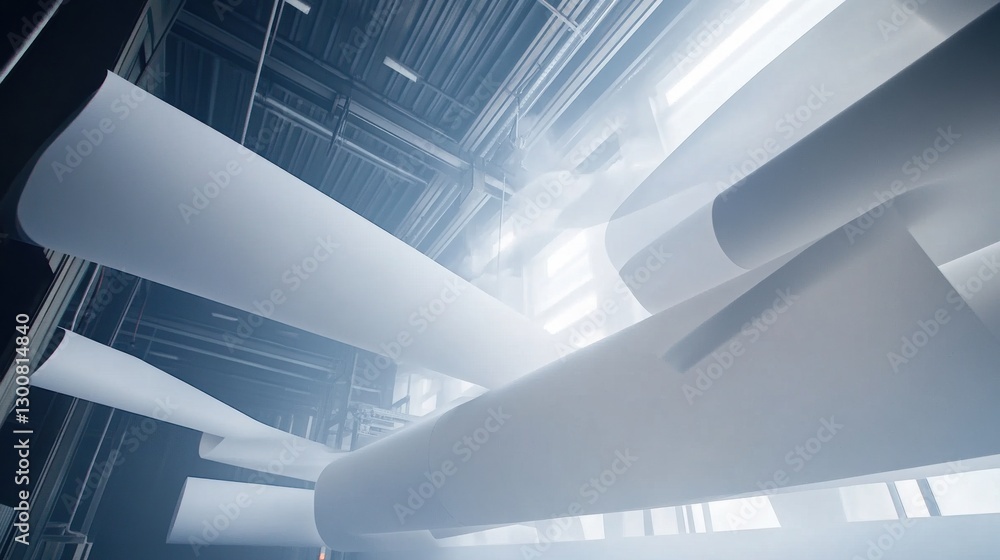 Obraz premium Textures Being Loaded in Printer for Large Format Production