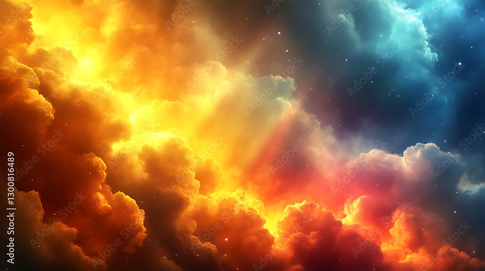 Fiery Cosmic Cloudscape A Celestial Masterpiece Fiery Cosmic Cloudscape A Celestial Masterpiece
