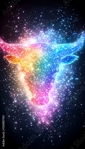 Rainbow Bull, cosmic dust, dark