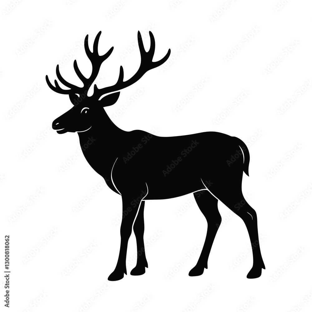 Obraz premium deer silhouette vector