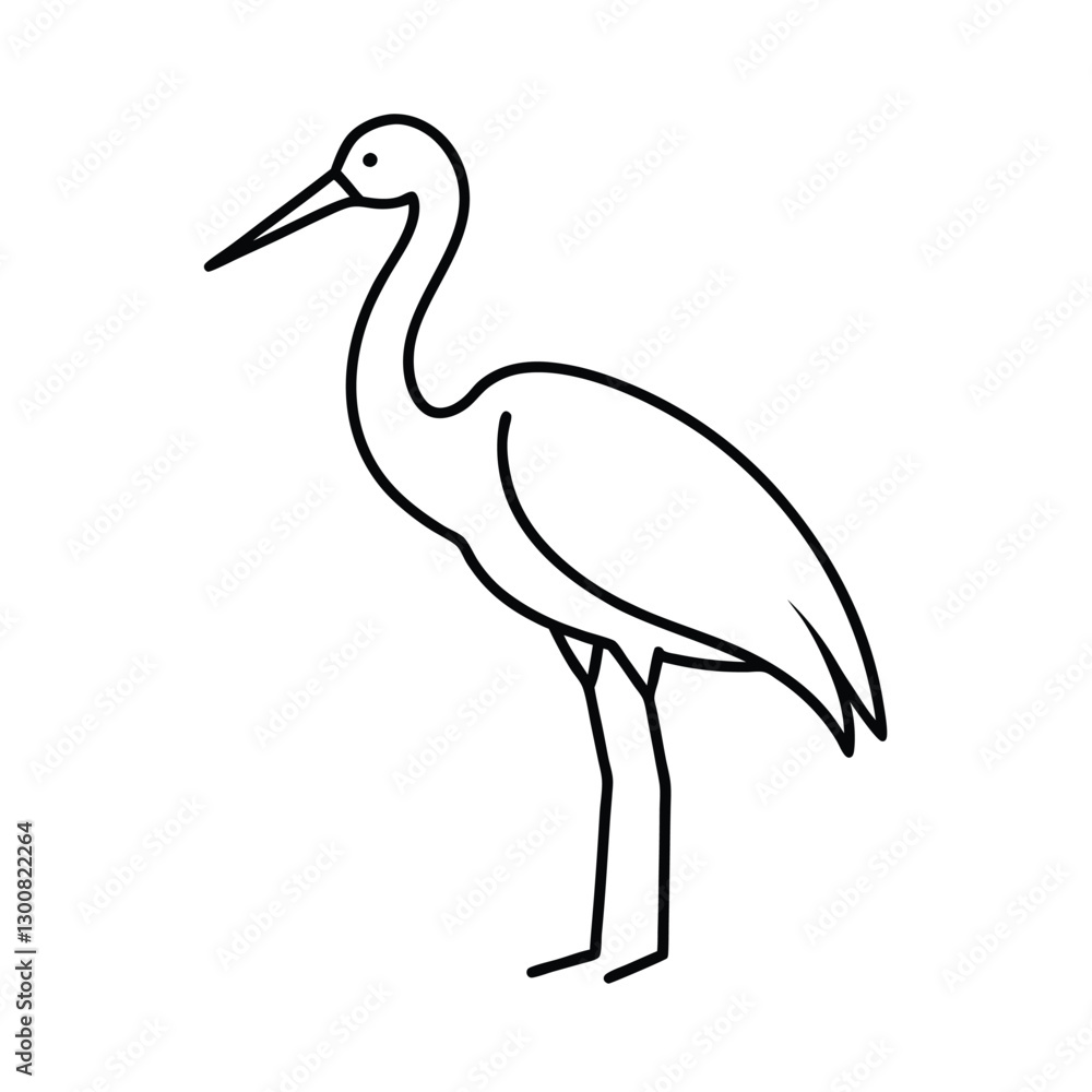 Obraz premium stork on the beach