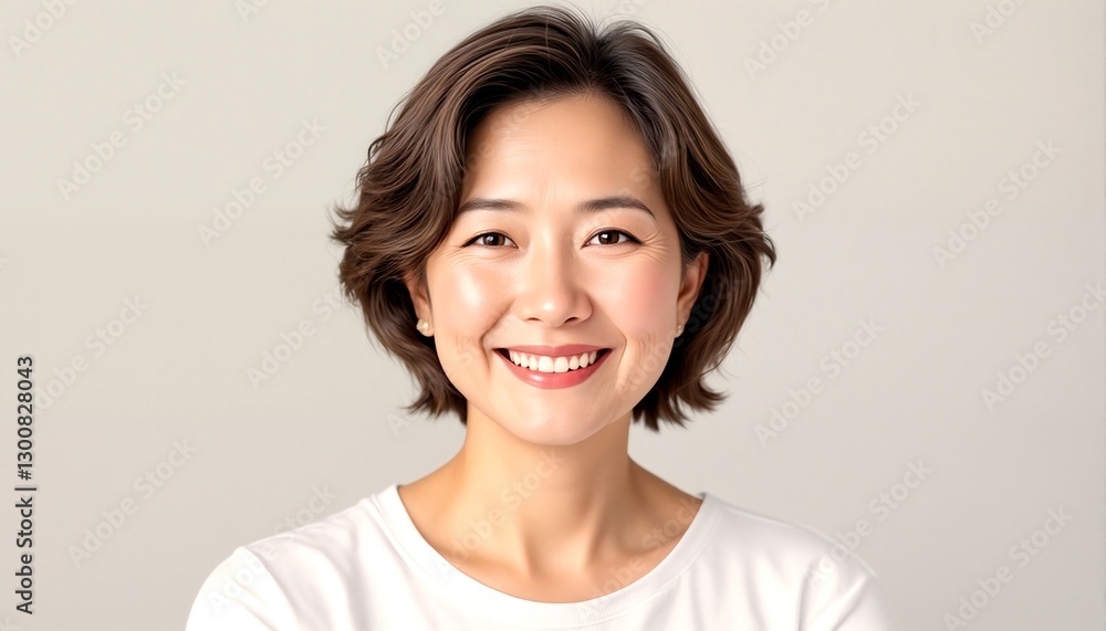 A portrait of an asian woman. A portrait of an asian woman.
