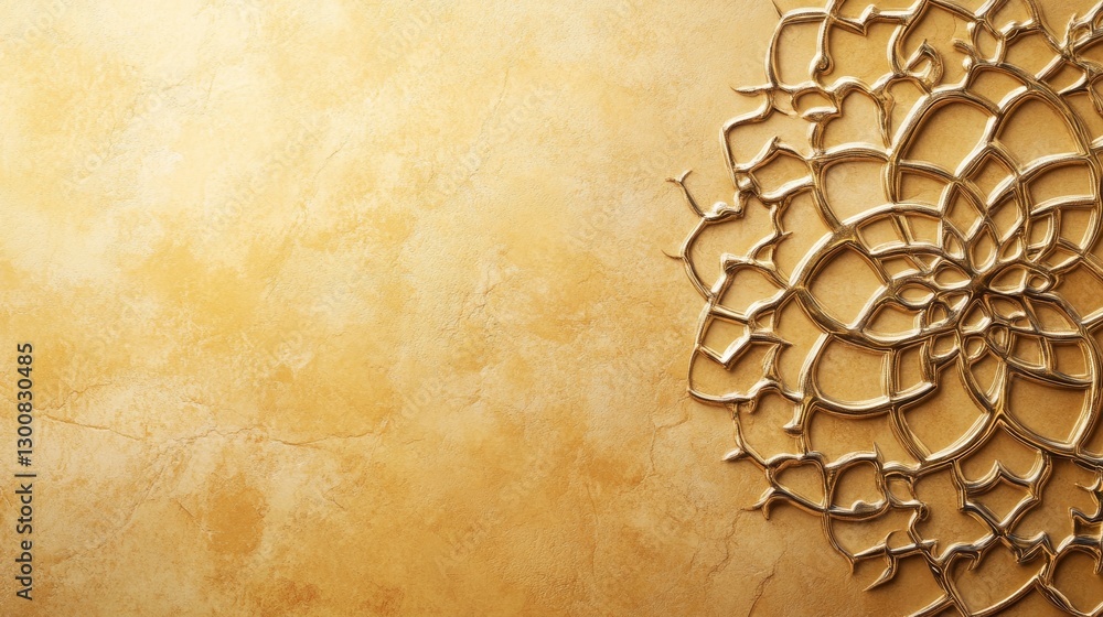 Golden Mandala on Textured Background: A Luxurious and Elegant Design Golden Mandala on Textured Background: A Luxurious and Elegant Design