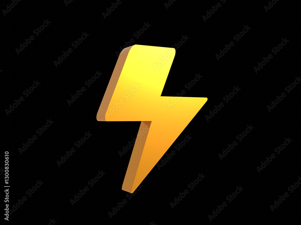 yellow thunder icon 3d render isolated on white background
yellow thunder icon 3d render isolated on white background