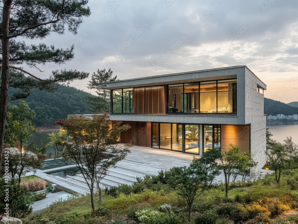 Fototapeta premium Modern architecture is a perfect showcase of the modern aesthetic