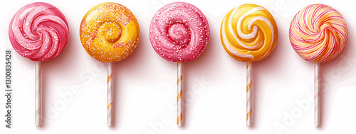 Colorful Lollipops: A Bright Selection of Sweet Swirls