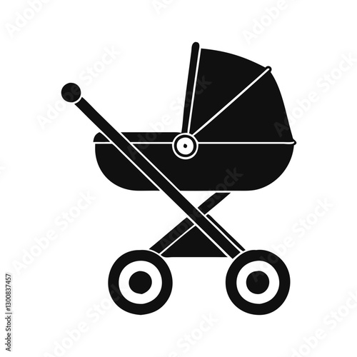 stylish black stroller for modern parents
