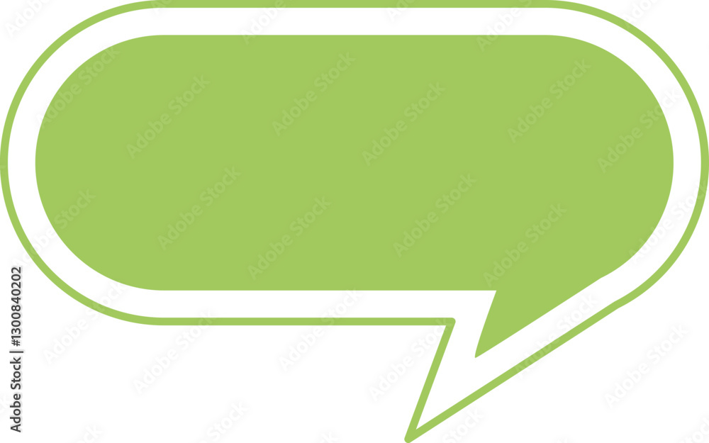 Naklejka premium green speech bubble