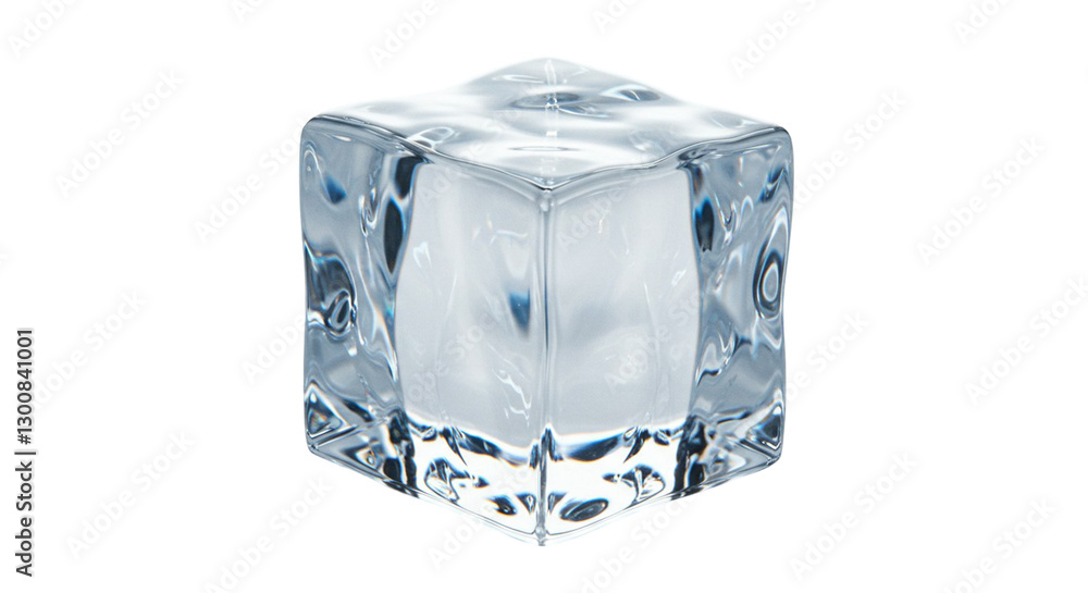 Obraz premium Crystal Clear Ice Cube A Stunning Image of Frozen Water 