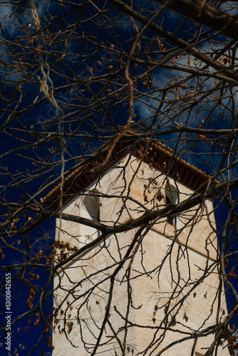City architecture details. An old city surrounded by nature. Historic Spanish town