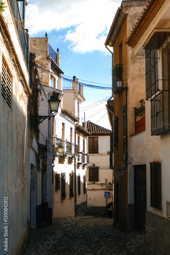 City architecture details. An old city surrounded by nature. Historic Spanish town