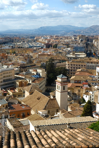 City architecture details. An old city surrounded by nature. Historic Spanish town