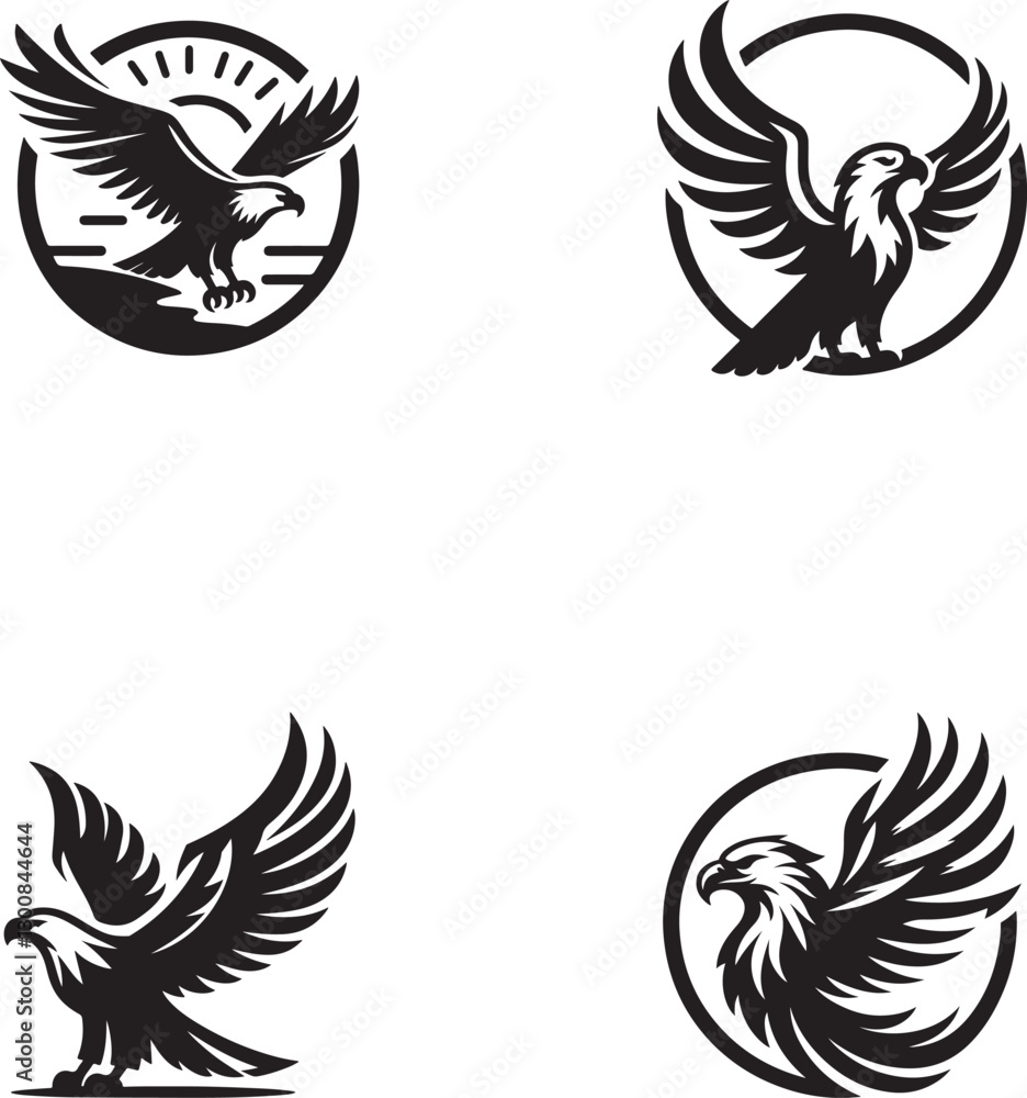 Fototapeta premium bird vector logo icon illustration silhouette