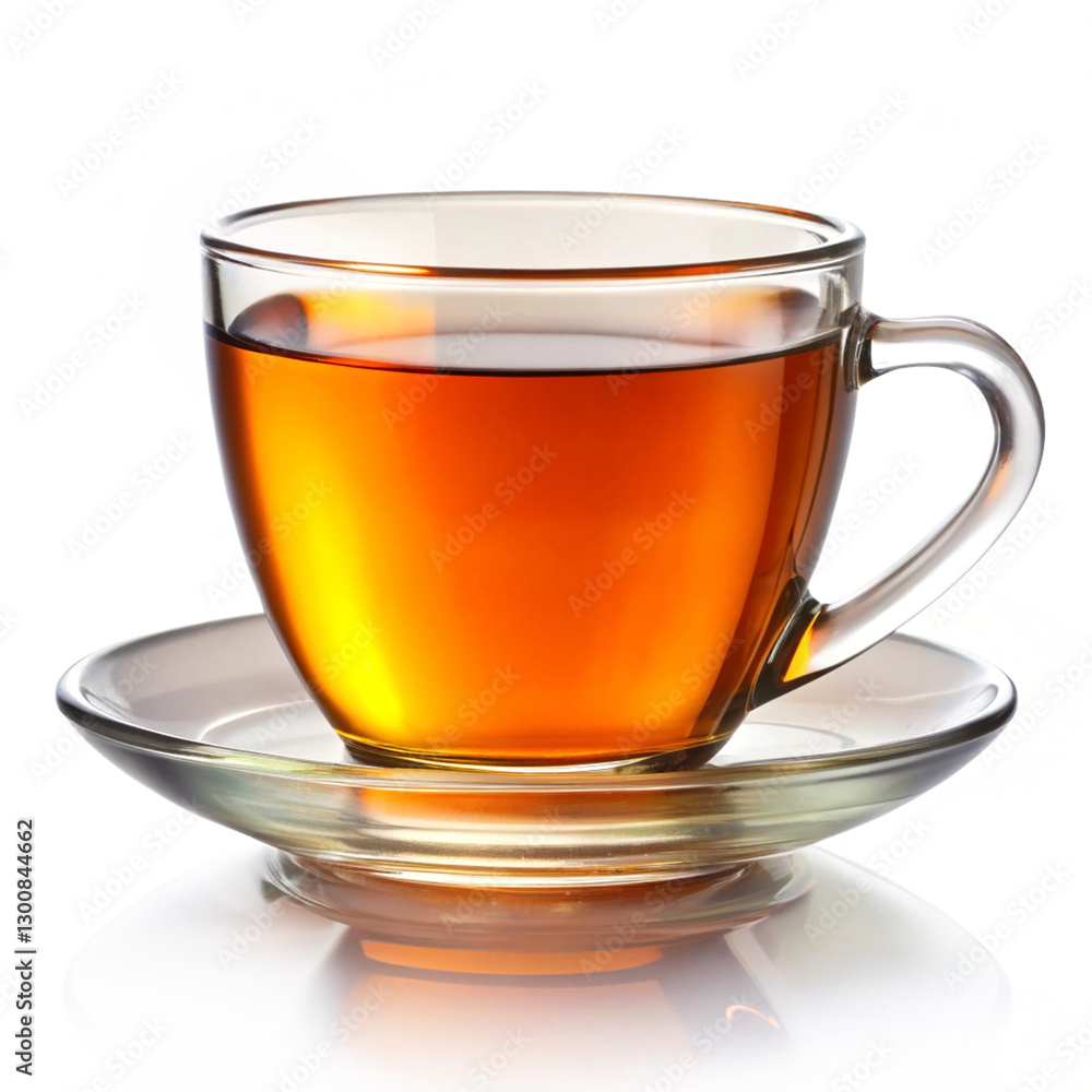 Amber Glow Tea isolated on white background Amber Glow Tea isolated on white background