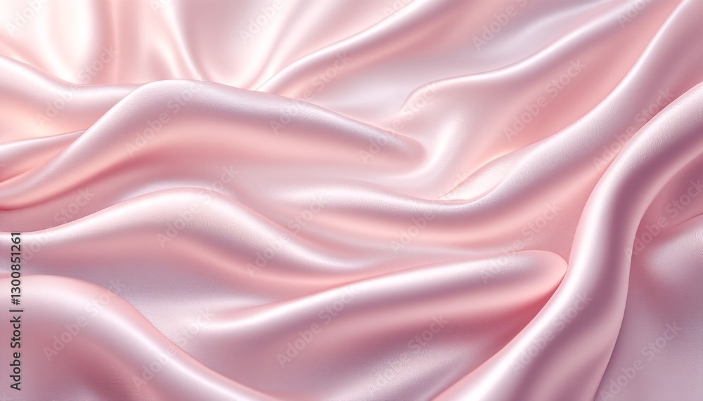 Obraz premium Silk Fabric with Pastel Pink and White Colouring.