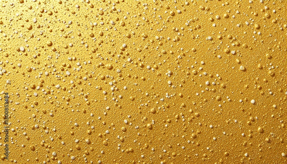 Water Droplets on Gold Metal Surface. Water Droplets on Gold Metal Surface.