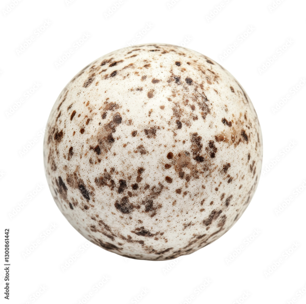 Unique textured sphere with a speckled surface representing a natural design concept for creative projects and decor items, cut out Unique textured sphere with a speckled surface representing a natural design concept for creative projects and decor items, cut out