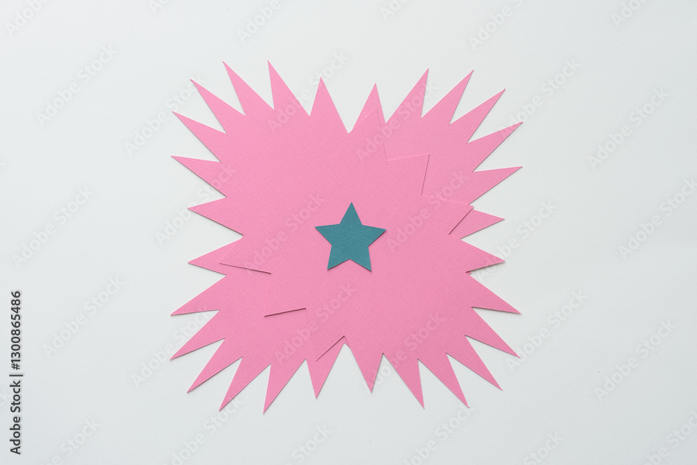 star and starbursts on blank paper star and starbursts on blank paper
