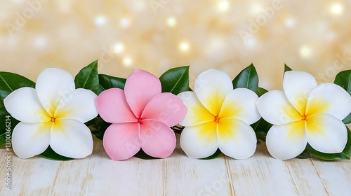 Golden sunlight dances on splashing water and floating petals, symbolizing renewal, joy, and festivity during the traditional Thai Songkran festival.