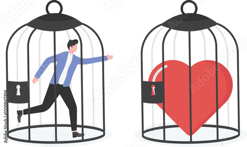 Emotional intelligence, balance emotion control feeling between work stressed or sadness and happy lifestyle concept

