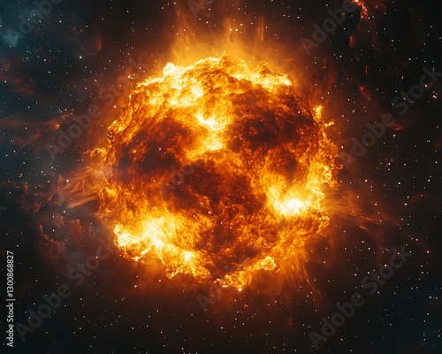 Wallpaper Mural Cosmic Fiery Star Explosion Nebula Torontodigital.ca