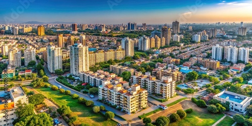 Aerial Cityscapes: India's Urban Development - Gurgaon, Noida, Jaipur, Delhi, Lucknow, Mumbai, Bangalore, Hyderabad