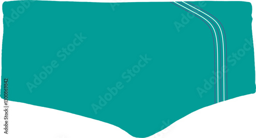 Men's Teal Swim Briefs with Minimalist Stripes