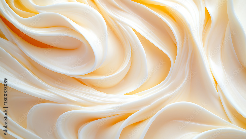 Creamy mayonnaise texture with smooth, flowing swirls in soft tones. image captures rich, glossy appearance, evoking sense of indulgence and culinary delight Creamy mayonnaise texture with smooth, flowing swirls in soft tones. image captures rich, glossy appearance, evoking sense of indulgence and culinary delight